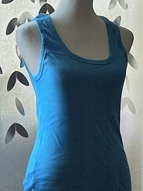 Essential Teal Scoop Neck Tank Top